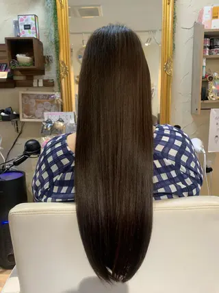 ロング カラー 林 友美のヘアスタイル