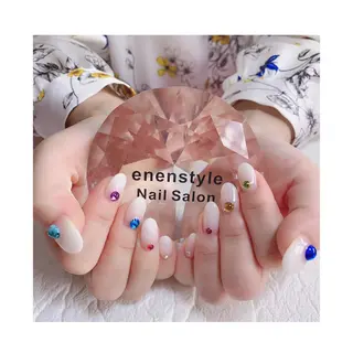 ミディアム ネイル 🐾enen style 🐾のネイルデザイン