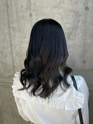ロング カラー ヘアアレンジ 縮毛矯正/髪質改善/ ブリーチ毛/木元渓太のヘアスタイル