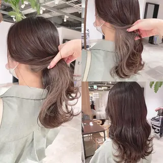 ミディアム カラー 渋谷:インナーカラー ／🍒エリカ🍒のヘアスタイル