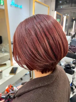 ショート カラー ハイライト白髪ぼかし メンズパーマ渋谷のヘアスタイル