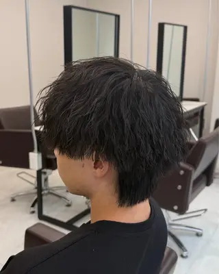 ミディアム ヘアアレンジ メンズ メンズパーマ特化/ ウルフ/AOTOのヘアスタイル