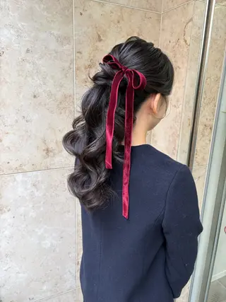 ロング ヘアアレンジ たかや みなみのヘアスタイル