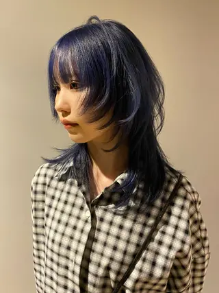 セミロング カラー 天神大名/カラー特化 レイヤー/似合わせのヘアスタイル