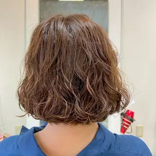 ショート パーマ 【海外風ヘア、 似合わせ】KAEDEのヘアスタイル