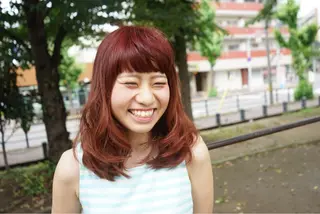 ミディアム 髪質改善/デザイン/ 天王寺/奥野和広のヘアスタイル