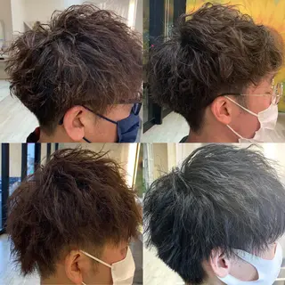 パーマ メンズ メンズパーマレイヤー 西山賢志のヘアスタイル