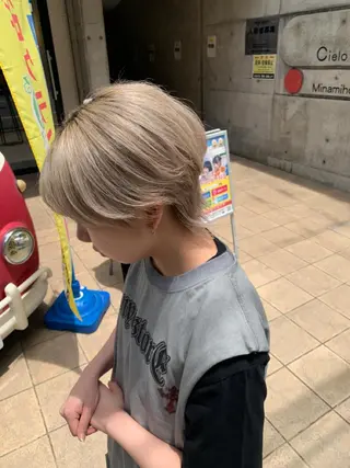 ショート カラー ヘアアレンジ メンズ キッズ ravens代表 ヒロムのヘアスタイル