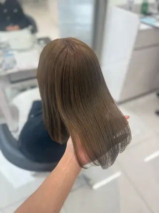 ミディアム カラー Sae/クロスパーマ /盛れる顔周りのヘアスタイル