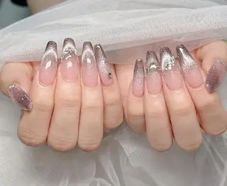 ロング パーマ 波 なみのネイルデザイン