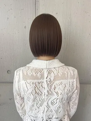 ショート カラー 🫧透明感/ツヤ髪/ ベージュ いちご🍓のヘアスタイル