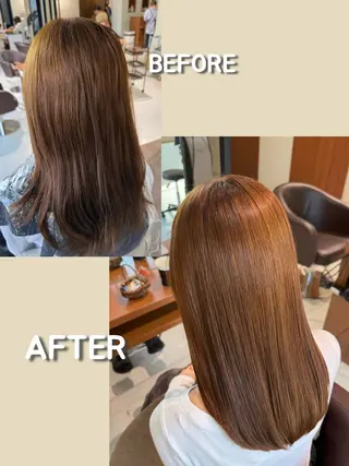 ロング パーマ 💜カラー/縮毛矯正 /NARUKA💜のヘアスタイル