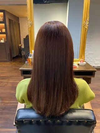 ロング カラー パーマ ヘアアレンジ レイヤーカット×髪質 改善🇰🇷シオリのヘアスタイル