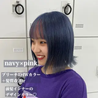 セミロング カラー 💟RINNA 艶カラー💟のヘアスタイル