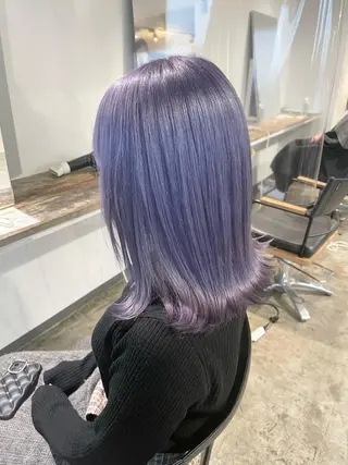 ミディアム カラー ✨艶ブリーチカラー ✨四ノ宮裕己のヘアスタイル