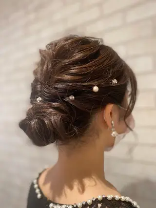 セミロング ヘアアレンジ 田中 アキオのヘアスタイル