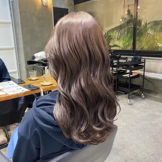 セミロング カラー 透明感カラー🌿 グレージュ🐺陽介のヘアスタイル