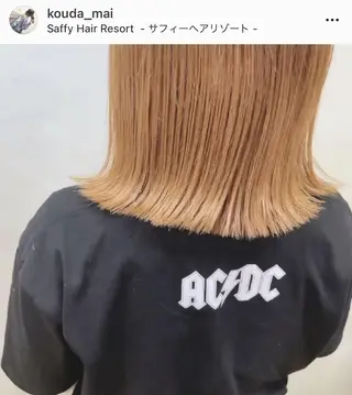 ショート カラー パーマ ヘアアレンジ メンズ キッズ ネイル マツエク・マツパ Saffyハリウッド トリートメント◎のヘアスタイル