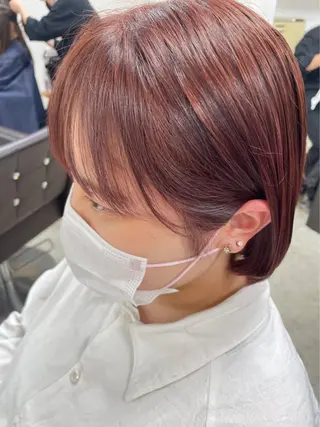 ショート カラー 𝐒𝐇𝐔𝐑𝐈 🦋艶カラー🦋のヘアスタイル