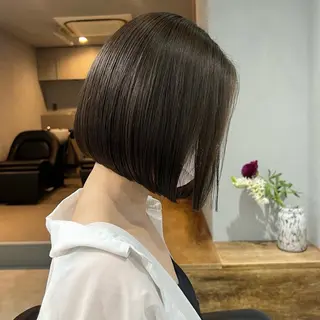 ショート カラー akane/オリーブ /ボブパーマのヘアスタイル