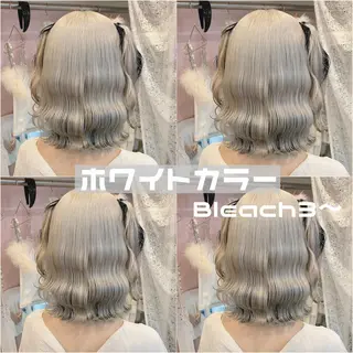 ミディアム カラー ヘアアレンジ 渋谷🩶ハイトーン 🩶FUMUのヘアスタイル