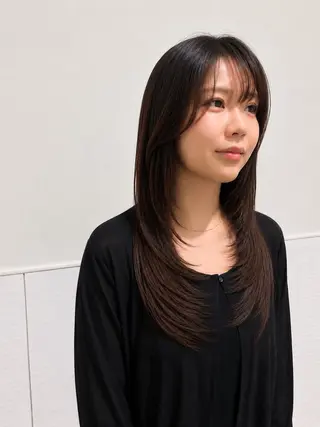 ロング カラー 🌈透明感カラー 韓国 ミライ🇰🇷のヘアスタイル
