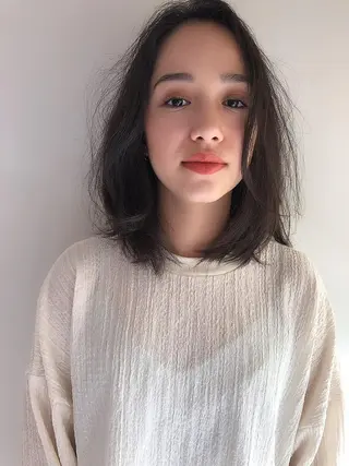 ミディアム カラー ヘアアレンジ Aloa透明感ヘア ♡kanami♡のヘアスタイル
