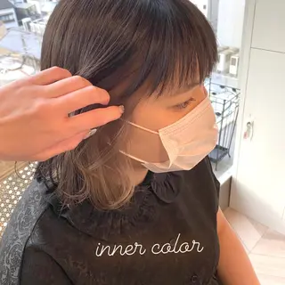 ミディアム カラー PINQ ピンクのヘアスタイル