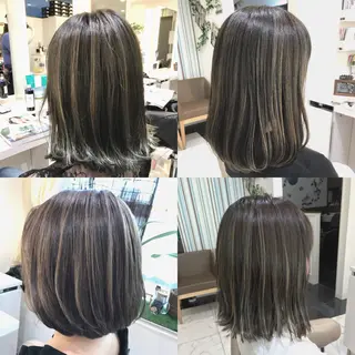 ミディアム カラー 山崎俊輔/髪質改善 /バレイヤージュのヘアスタイル