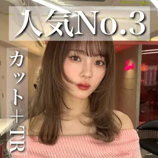 ミディアム 山崎/ボブ縮毛矯正 レイヤー髪質改善のヘアスタイル