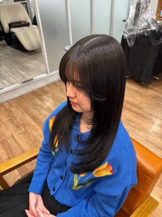 ロング あべ ゆうかのヘアスタイル