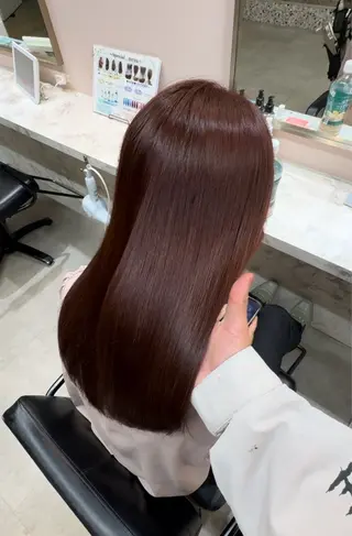 セミロング 田中俊　縮毛矯正 髪質改善のヘアスタイル