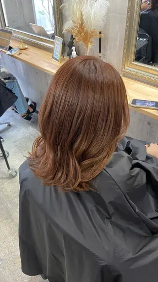 ミディアム カラー Sunny side 大名 RIOのヘアスタイル