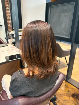 ミディアム BUSH なかじませりなのヘアスタイル