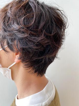 ショート パーマ 横地 凌のヘアスタイル
