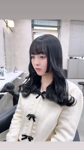ロング カラー パーマ ヘアアレンジ メンズ 上品＆韓国風 🥀海心🥀のヘアスタイル
