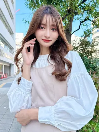 カラー ロング ANGELICA 難波店のヘアスタイル