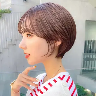 ショート カラー 顔周り✂️透明感 レイヤー/みっきーのヘアスタイル