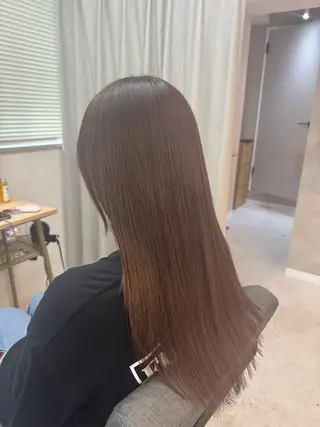 セミロング 艶髪カラー😊 西久保光✂️のヘアスタイル