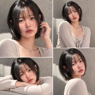 ショート カラー パーマ 🦋韓国風レイヤー/ 艶髪矯正🦋凛太郎のヘアスタイル