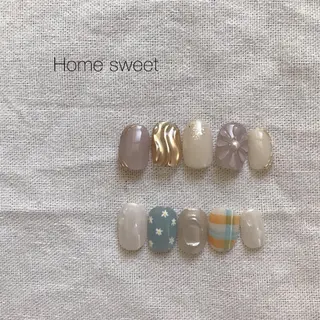 ネイル ショートネイル. Home sweetのネイルデザイン