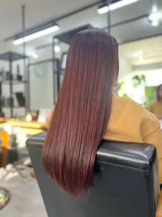 ロング カラー THE PARK キシオカのヘアスタイル