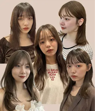 セミロング 前髪/髪質改善/艶髪 /透明感/まい🫧のヘアスタイル