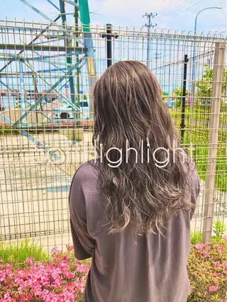 ロング 太白区/白髪ぼかし ハイライト/千葉達人のヘアスタイル