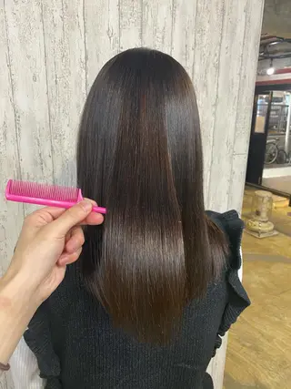 セミロング パーマ 勝河 怜楊のヘアスタイル