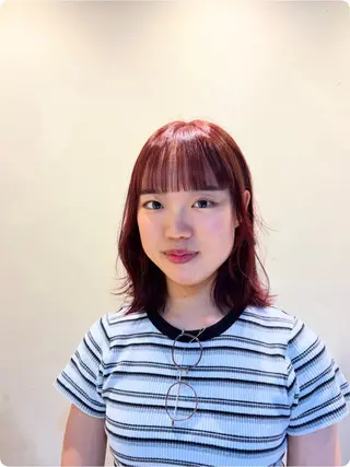 ミディアム カラー 久野紗愛 【髪質改善　艶髪】のヘアスタイル