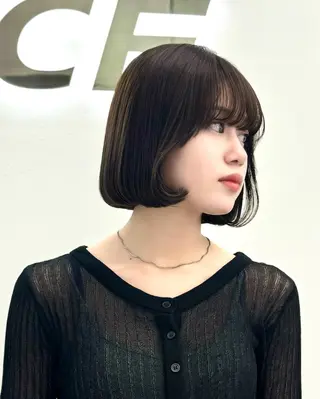 ショート カラー ヘアアレンジ 縮毛矯正🤍 ボブ/ HIKARIのヘアスタイル