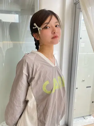 ミディアム カラー 暖色カラー hinaka.のヘアスタイル