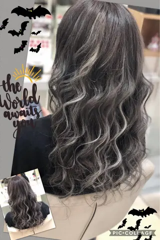 ロング カラー 永島 桜のヘアスタイル