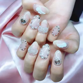 ネイル 渋谷／チップ長さ出し 👑アプレgel-xのネイルデザイン